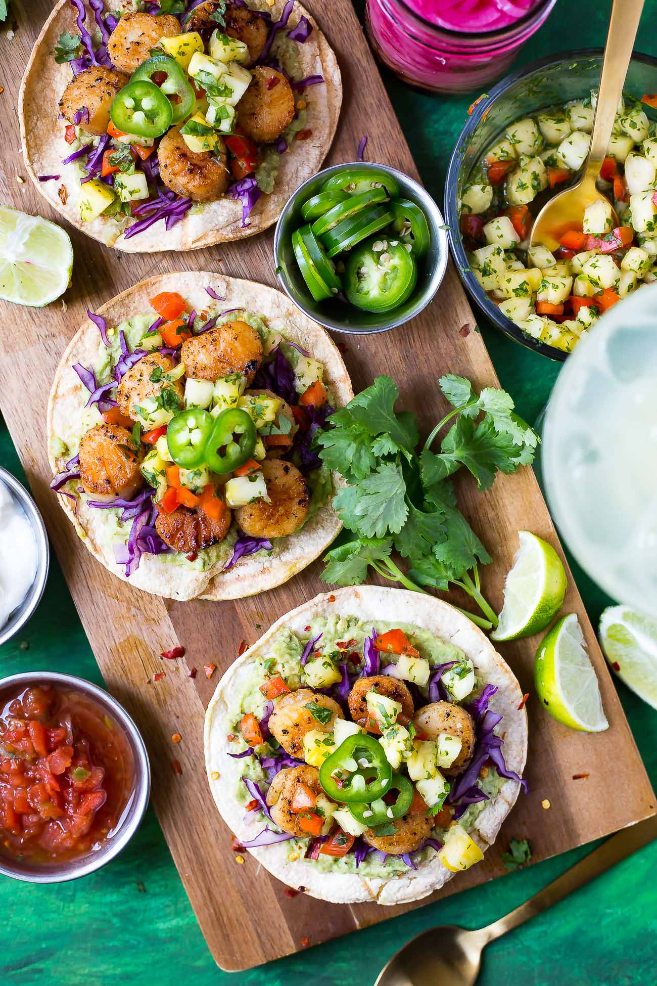 Scallop Tacos with Pineapple Salsa - Egmont Seafoods