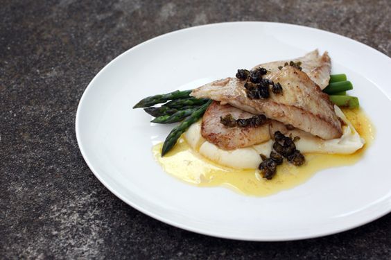 Vilma And Romeo Sex - Tarakihi with caper butter sauce and parsnip puree - Egmont Seafoods