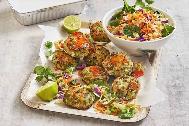 Thai Fish Patties with Warm Rice Slaw - Egmont Seafoods